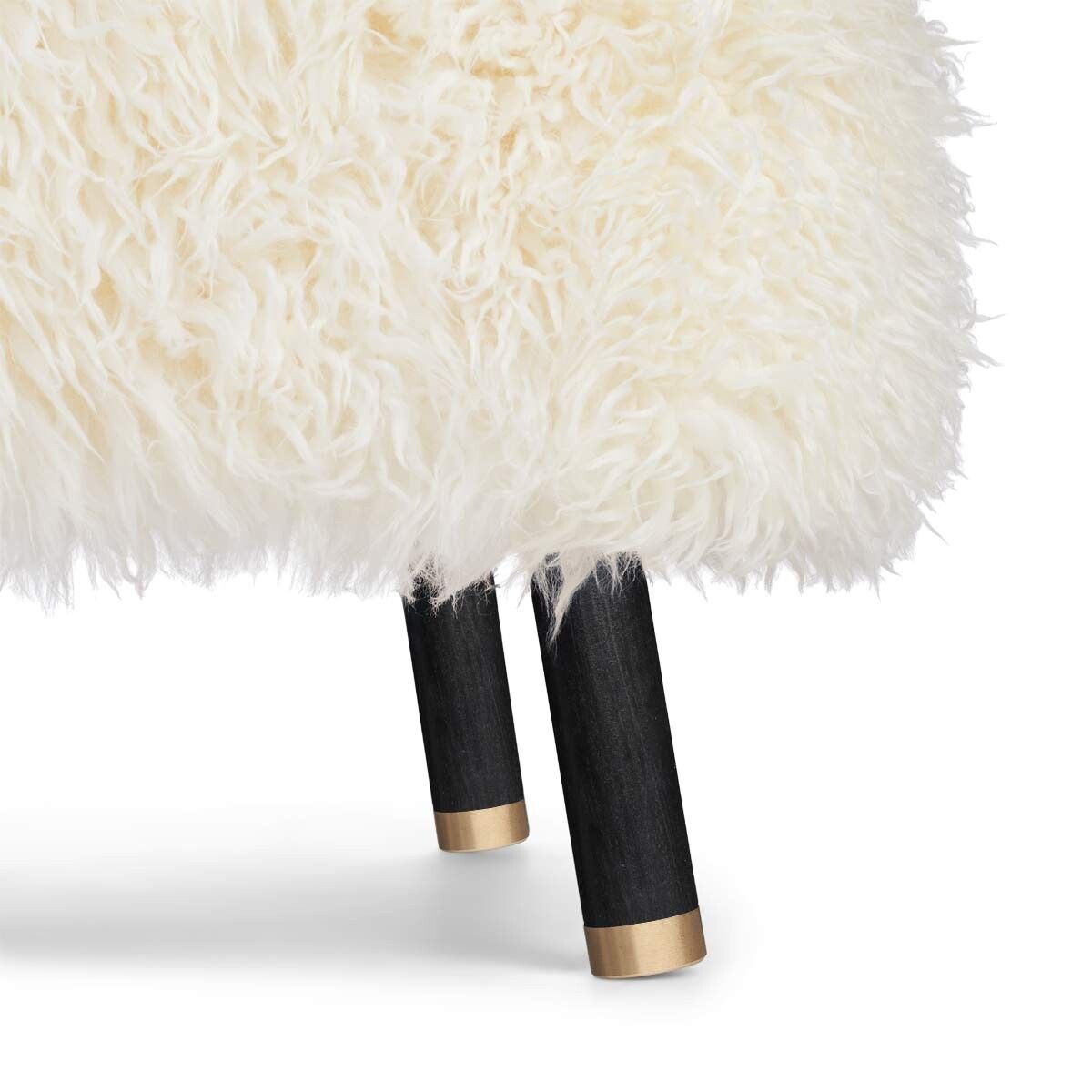 Emil Lounge Chair | Long Wool Snow White