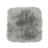 Seat Cover | With Backing | Long Wool | New Zealand | 40x40 cm Light Grey