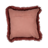 Sheepskin Cushion | Long Wool | New Zealand | 50x50 cm Old Rose