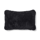 Short-Wool Sheepskin Cushion | 34x52 cm Charcoal/Black