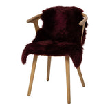 New Zealand Sheepskin | Long Wool | 100 cm Burgundy