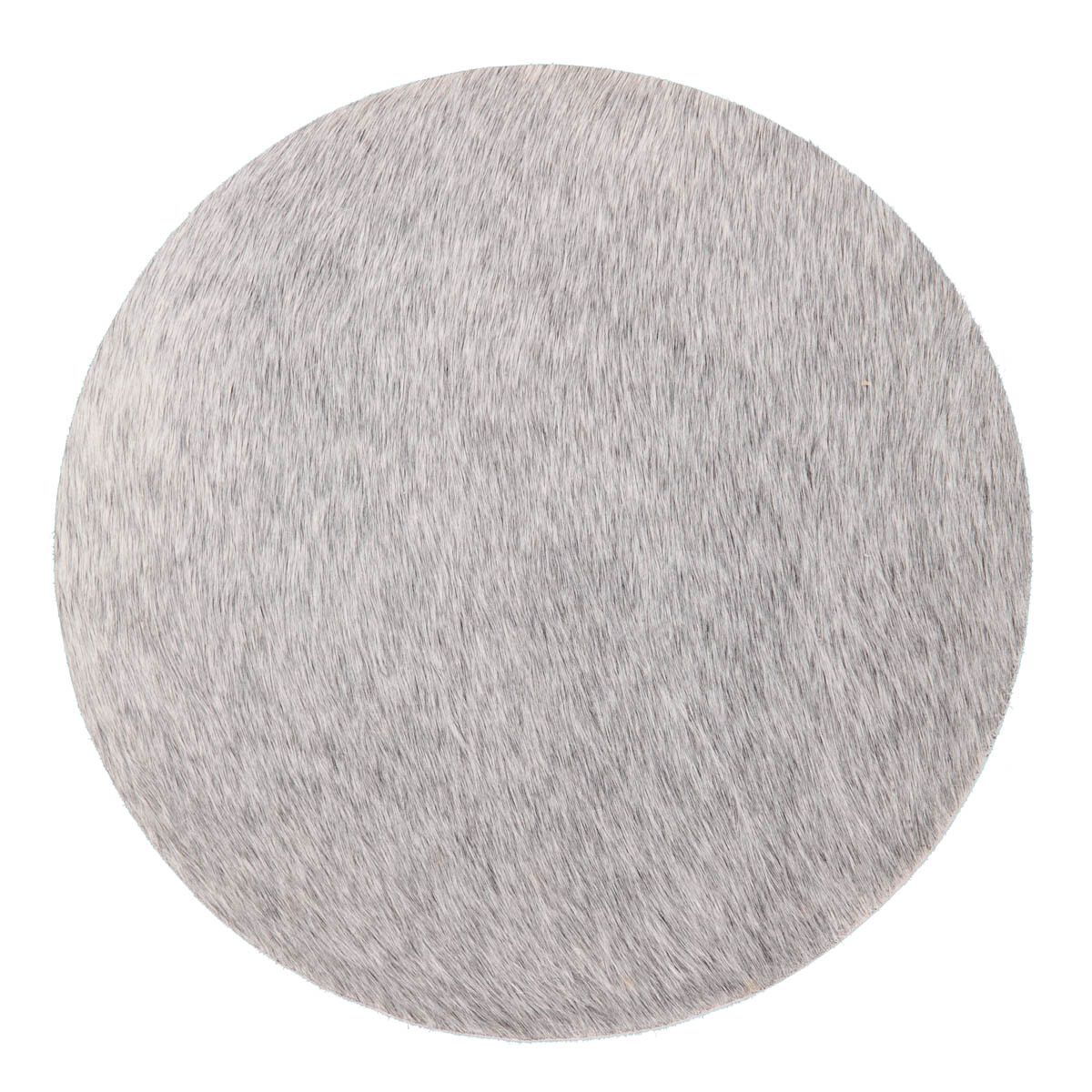 Brazilian Cowhide Placemat | Ø37 cm Natural Grey
