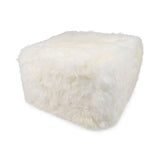 Long Wool Sheepskin Pouf