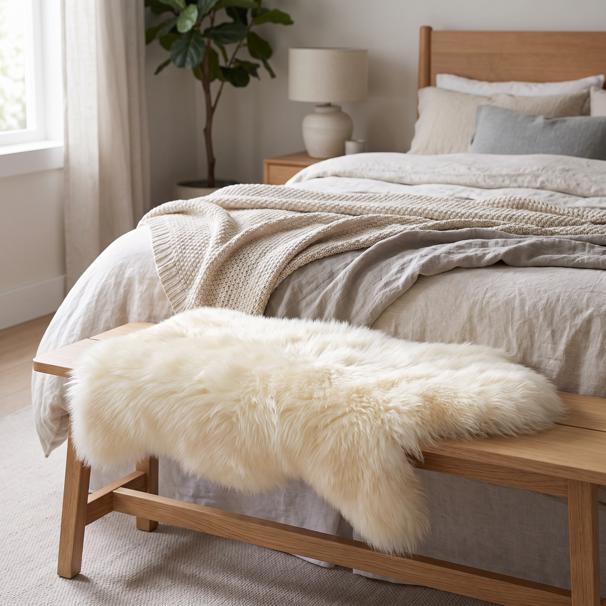 New Zealand Sheepskin | Long Wool | 100 cm Ivory