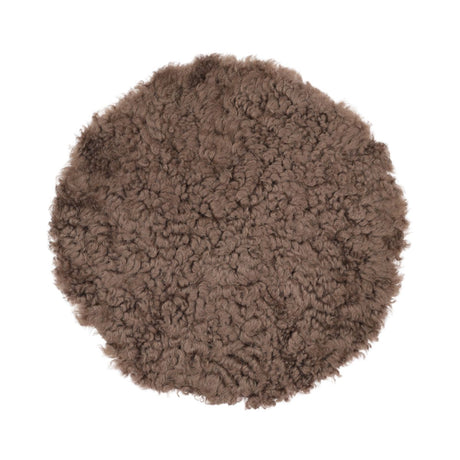 Short Wool Seat Cover | New Zealand | Ø34 cm Mushroom