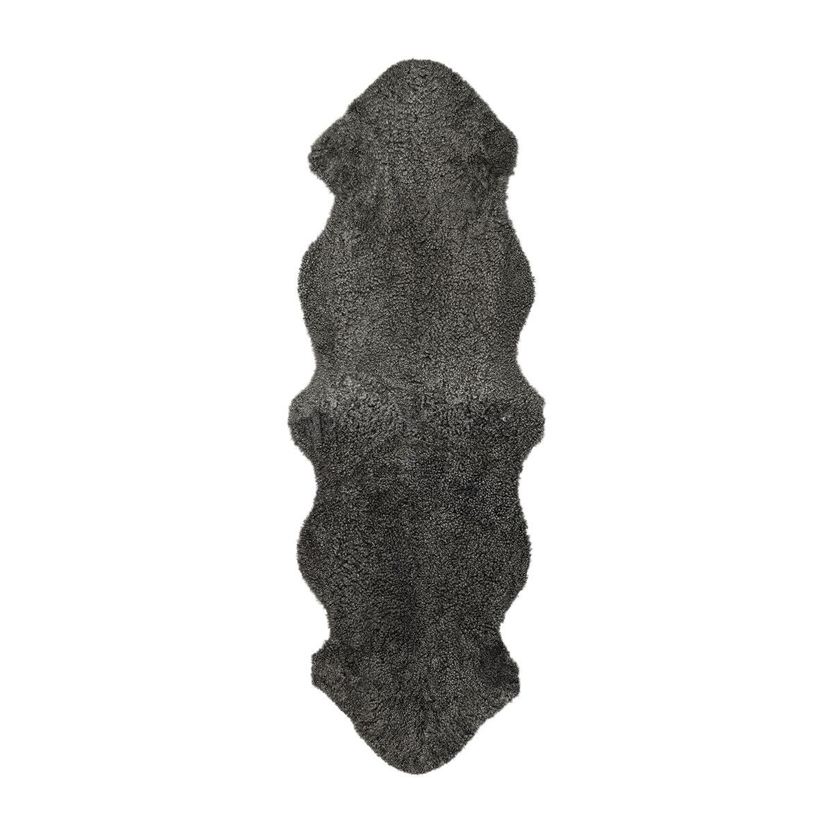 Premium | Double New Zealand Sheepskin | Short Curly Wool | 180 cm Graphite