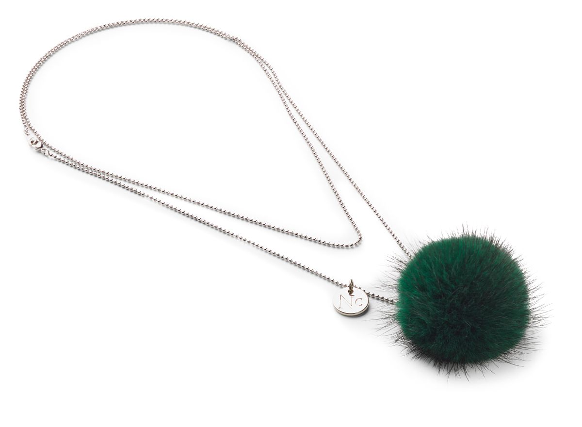 Necklace Pom Pom  Grass Green