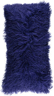 Mongolian Curly Cushion | 28x56 cm Navy