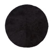 Long Wool Sheepskin Design Rug | Ø140 cm Black
