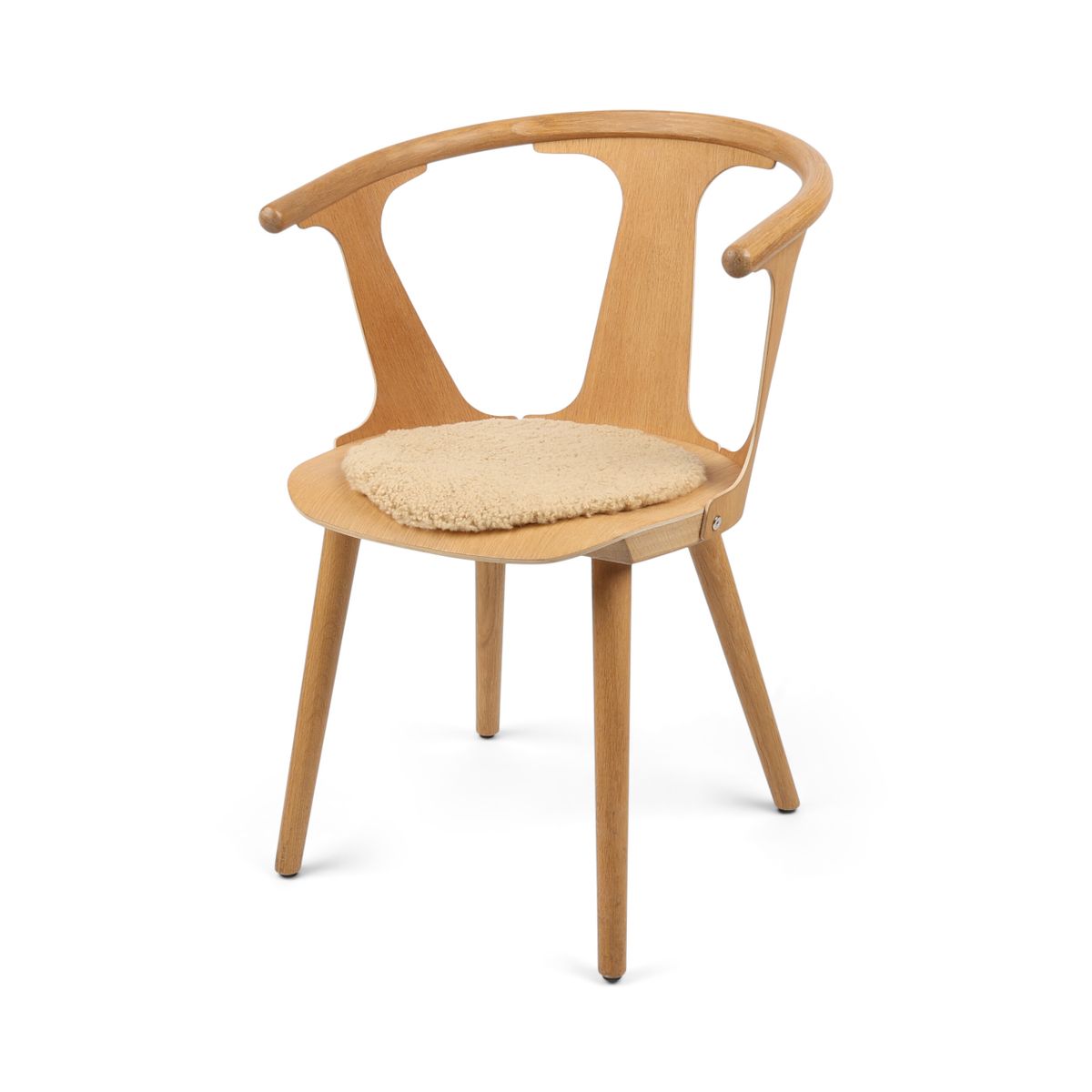 Short Wool Seat Cover | New Zealand | Ø34 cm Moon Light