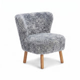 Emily Lounge Chair | Short Wool Light Grey