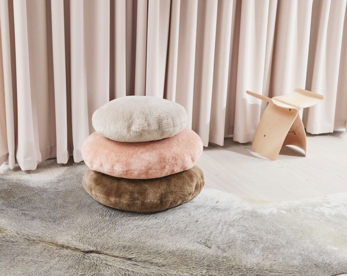 Nordic Velvet Cushion | Ø45 cm | Ø62 cm Grey Sand