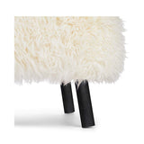 Emil Lounge Chair | Long Wool Snow White