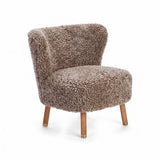 Emil Lounge Chair | Short Wool Cappuccino