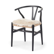 Long Wool Sheepskin Seat Cover | With Filling | 37x37 cm