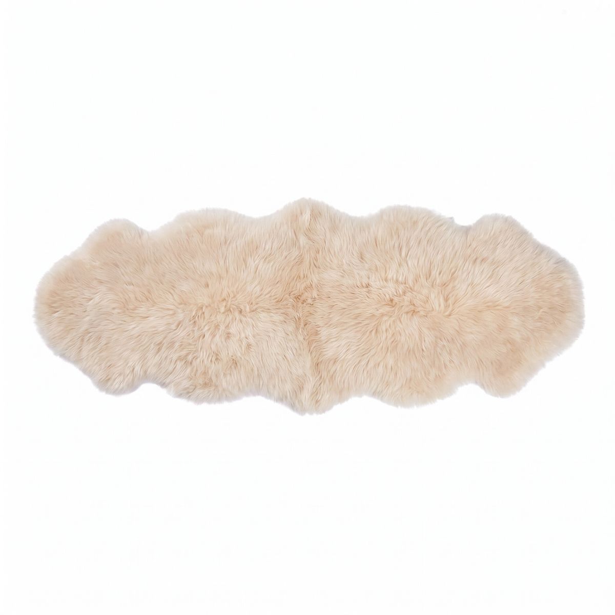 Fellvang Double Lambskin | Long Wool | New Zealand | 160x60 cm Champagne