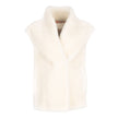 Lorena Vest Leather Brown/Ivory