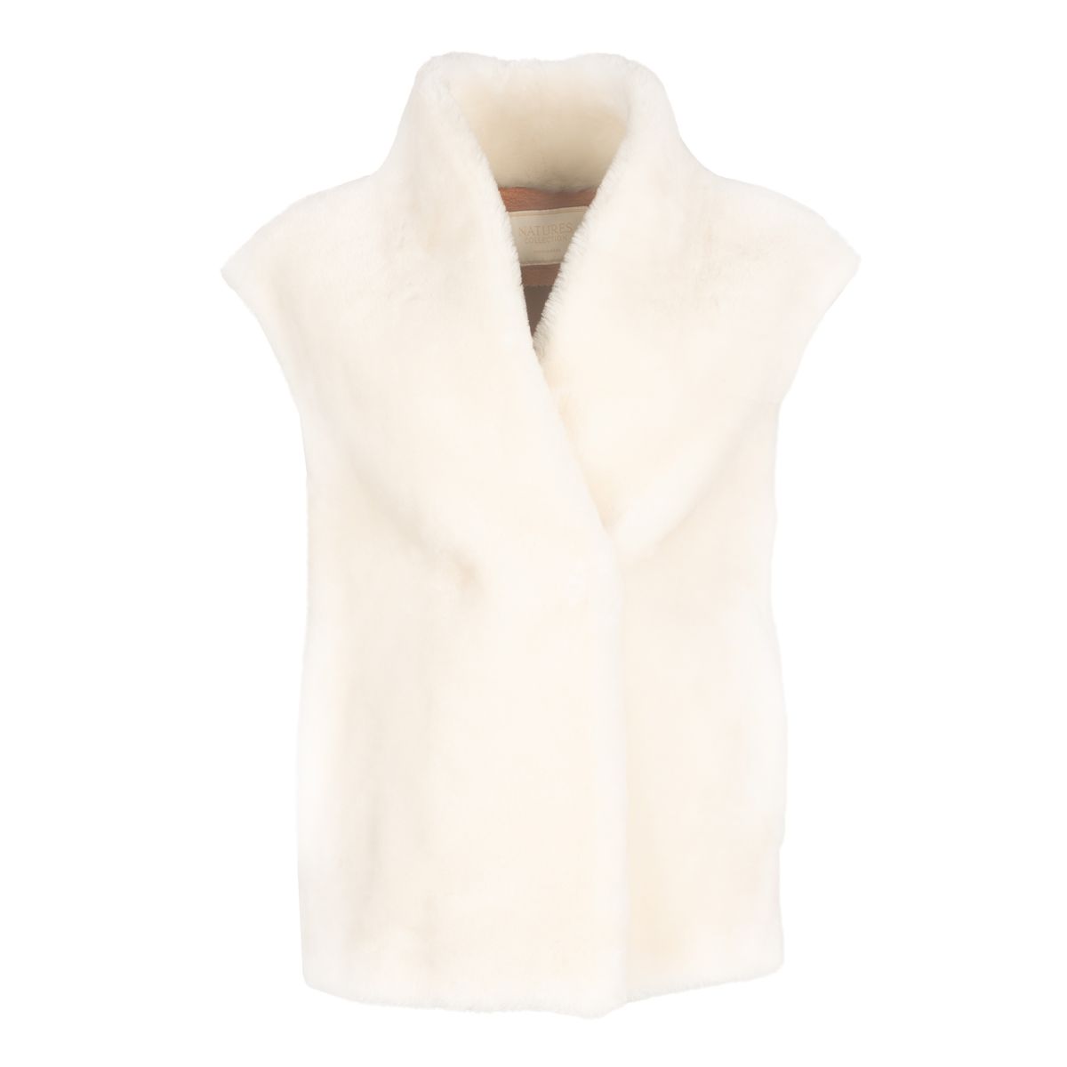 Lorena Vest Leather Brown/Ivory