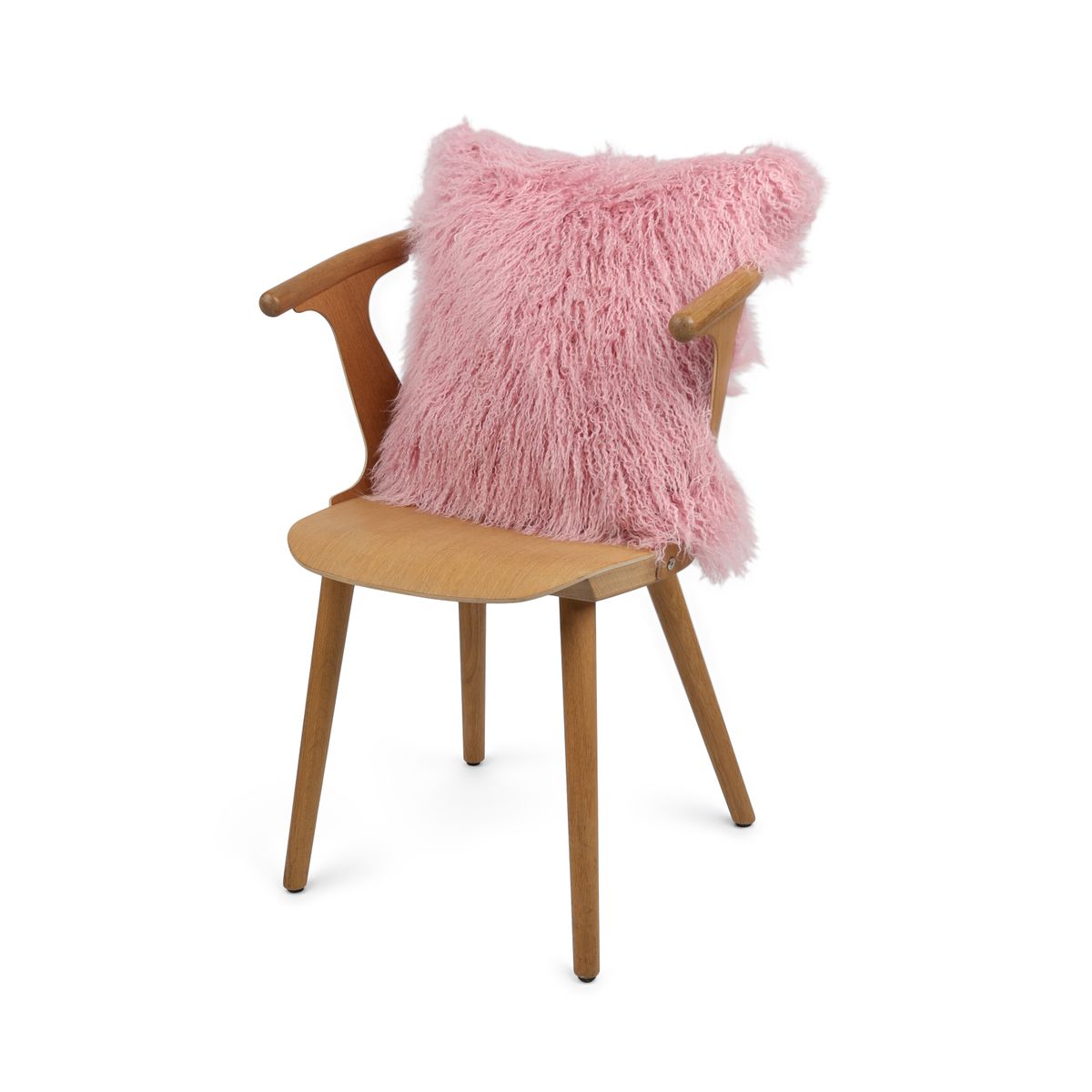 Sheepskin Cushion | Mongolian | 50x50 cm Lady Pink