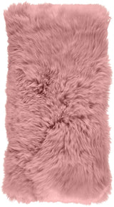 Long-Wool Sheepskin Cushion | 28x56 cm Rosa