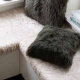 Curly Sheepskin Cushion | Doublesided | 56x56 cm | 40x40 cm Arctic Sunrise