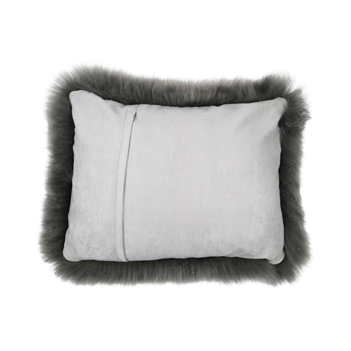 Sheepskin Cushion | Long Wool | New Zealand | 35x45 cm Steel