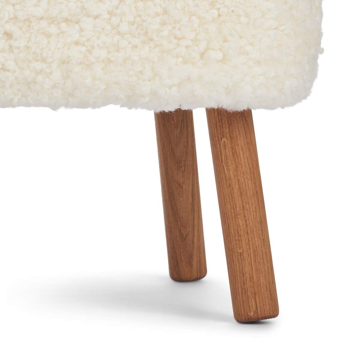 Emil Foot Rest | Short Wool Ivory