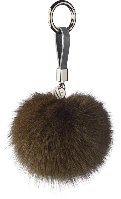 Pom Pom Keyring Khaki