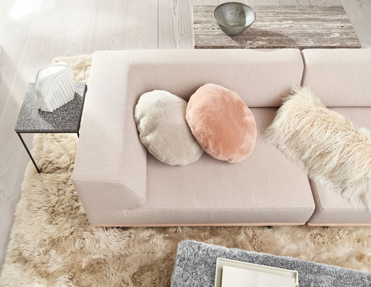 Nordic Velvet Cushion | Ø45 cm | Ø62 cm Grey Sand