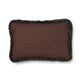 Short-Wool Sheepskin Cushion | SW trim | 34x52 cm Brown/Cappuccino