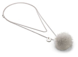 Necklace Pom Pom  Light Sapphire