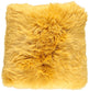 Long-Wool Sheepskin Cushion | 35x35 cm Imperial Yellow