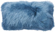 Long Wool Sheepskin Cushion | Doublesided | New Zealand | 25x50 cm Coral Blue