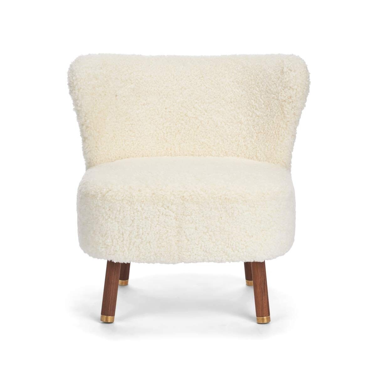 Emil Lounge Chair | Short Wool Ivory