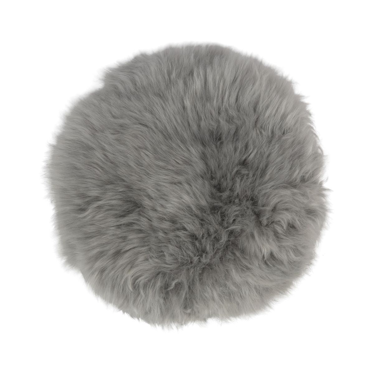 Premium Seat Cover | Long Wool | New Zealand | D34 cm Light Grey