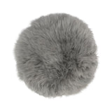 Premium Seat Cover | Long Wool | New Zealand | D34 cm Light Grey