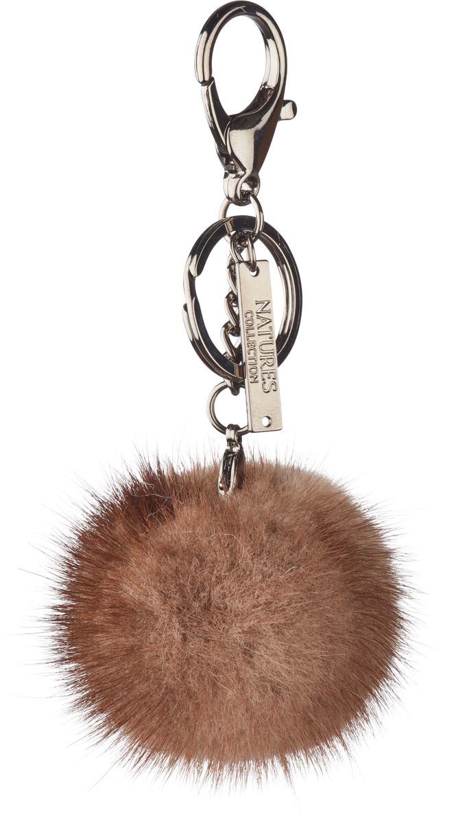 Pom Pom Keyring Black Metal Pastel