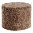 Short Wool Curly Sheepskin Pouf