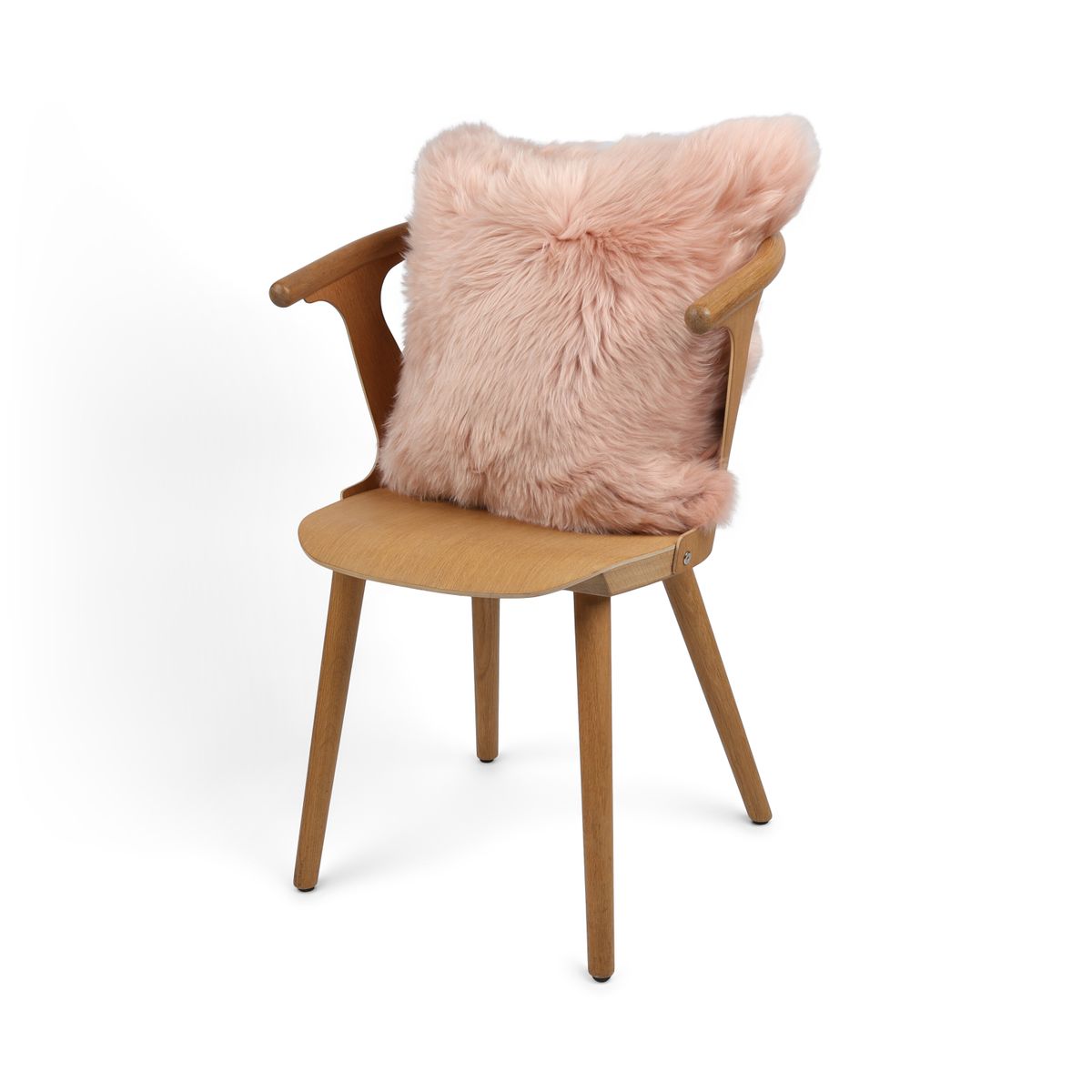 Sheepskin Cushion | Long Wool | New Zealand | 50x50 cm Rosa