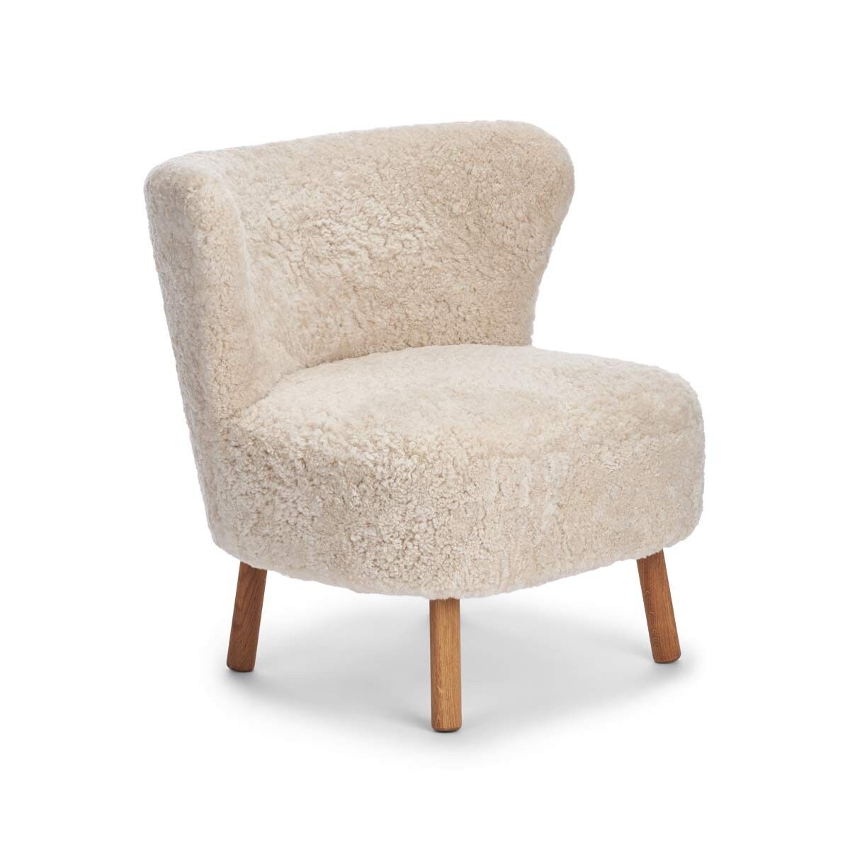 Emil Lounge Chair | Short Wool Pearl