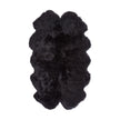 Premium New Zealand Sheepskin | Long Wool | Quadruple Rug 180x110 cm Black