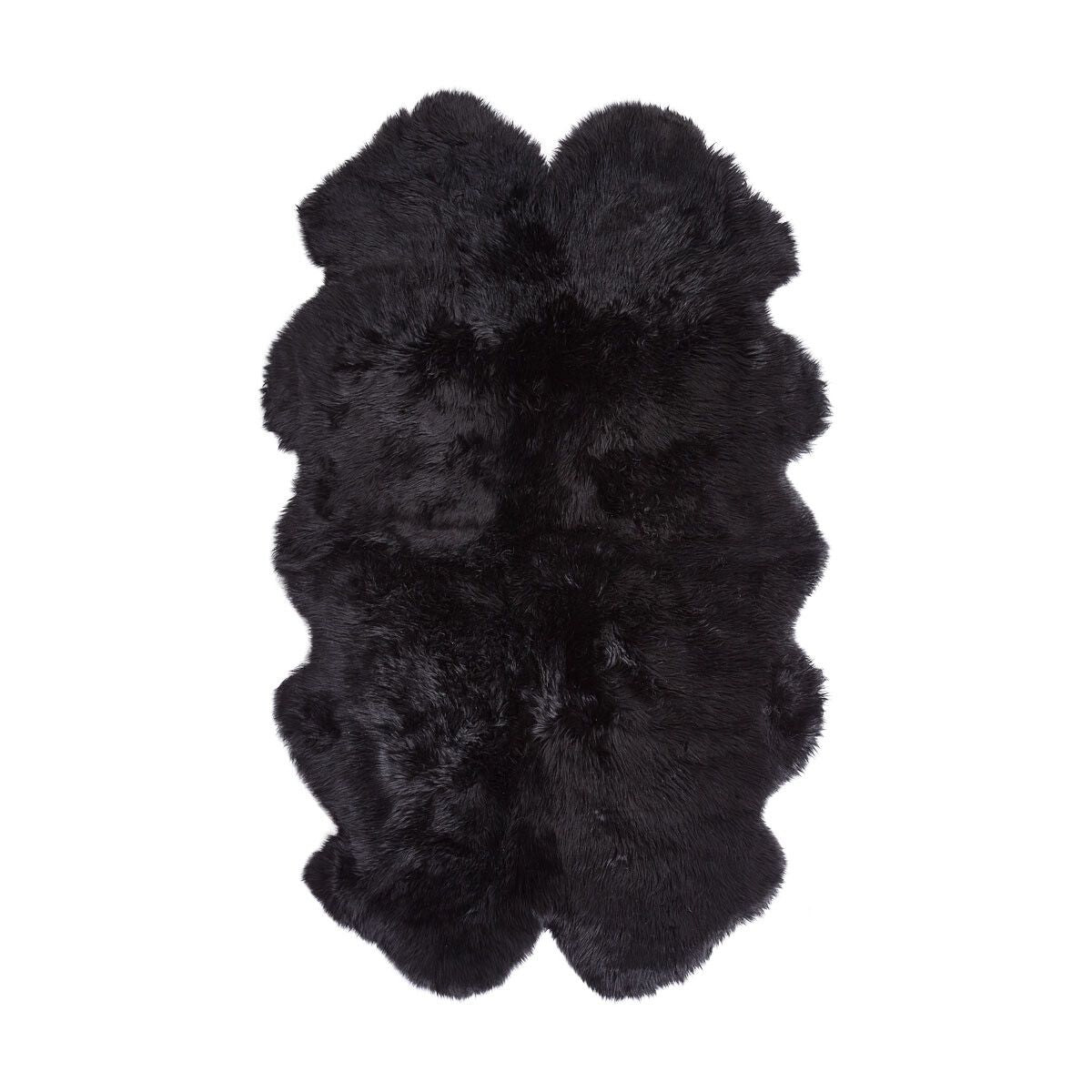 Quadruple Sheepskin | Long Wool | New Zealand | 170x110 cm Black