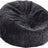 Round Sheepskin Bean Bag | Short Wool | Medium Anthracite