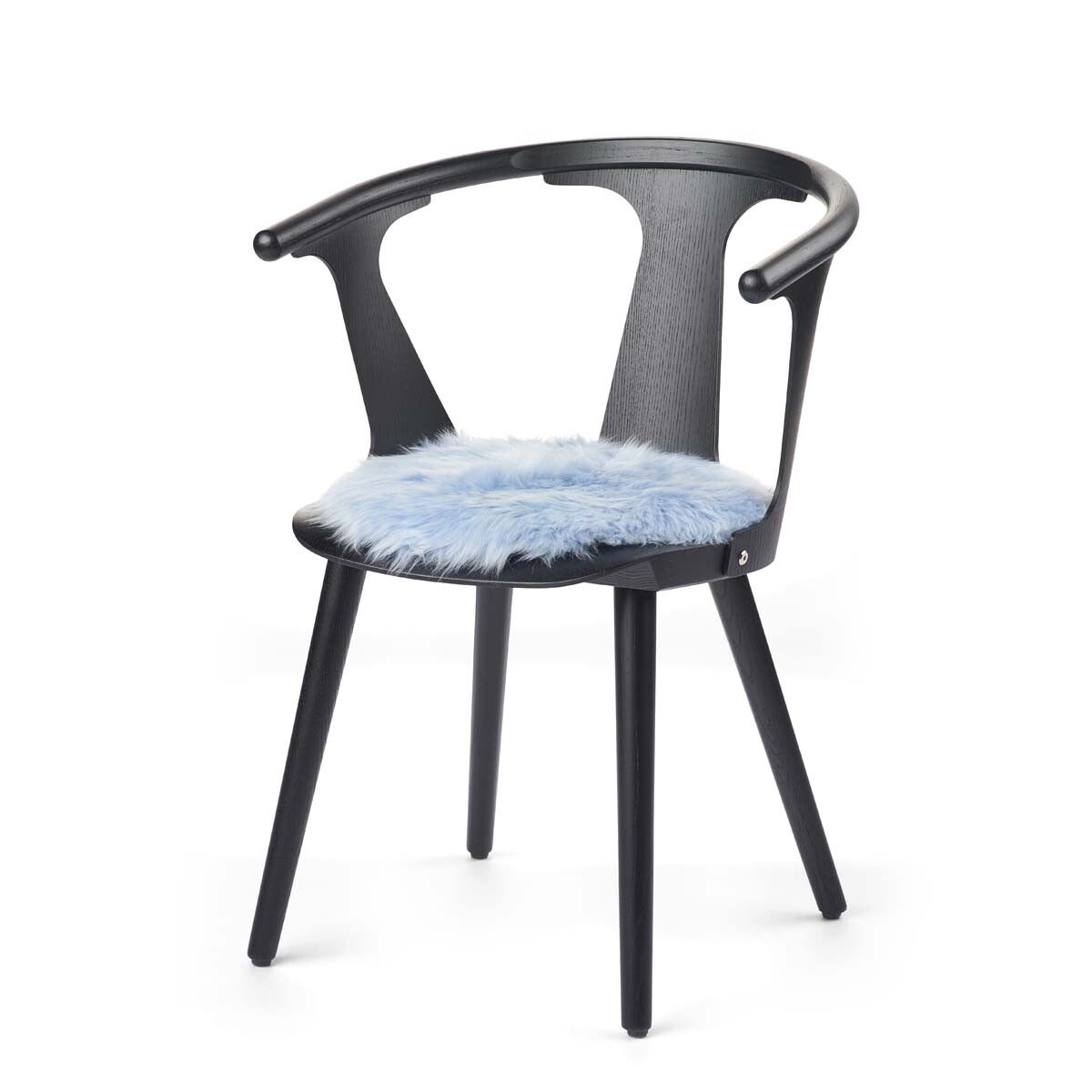 Long Wool Sheepskin Seat Cover | Ø38 cm Summer Sky