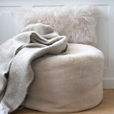 Round Moccasin Pouf | ø55xH36cm Chestnut