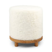 Simon Stool | Short Wool | D46xH52 cm Ivory