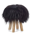 Icelandic Sheepskin Stool Cover	| | Ø35xH17 cm