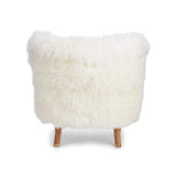 Emil Lounge Chair | Long Wool Snow White