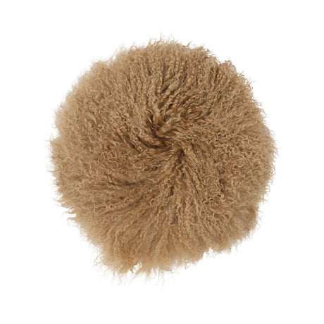 Seat Cover | Long Wool | ø34 cm Sand Taupe