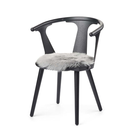 Long Wool Sheepskin Seat Cover | Ø38 cm Light Grey